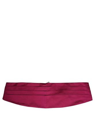 Dolce & Gabbana Mens Burgundy Silk Belt Waist Cummerbund