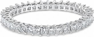 House of Brilliance 14K Gold 1.0 Cttw Princess Diamond Eternity Band Ring