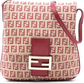 Fendi Pre-owned Fendi Zucchino Canvas Flap Crossbody Ladies 2220 8BT075 LPN 049