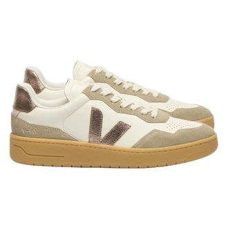 Veja V-90 Leather - - Shoes - Donna - Beige - 40 EU