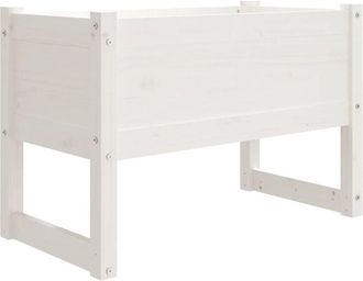 vidaXL Vidaxl - Jardinera madera maciza de pino blanco 78x40x52 cm