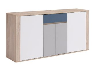 Vente-Unique Aparador con 4 puertas y 1 caj&oacute;n - Multicolor - FILUTIA