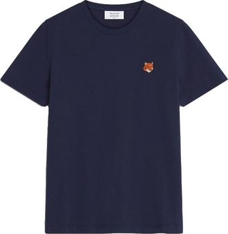 Maison Kitsun&eacute; Fox-head Embroidered T-shirt
