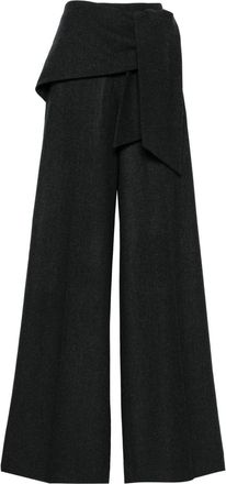 Max Mara Felt Palazzo Pants - Womens - Elastane/Virgin Wool