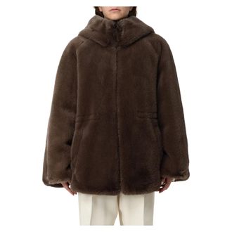 Emporio Armani Klassieke Caban Coat voor Mannen - Dames - Jassen - Bruin - XL - Polyester - Jassen