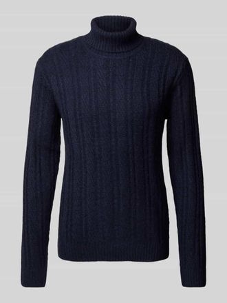 Jack & Jones Strickpullover mit Rollkragen Modell BLATRENT in Dunkelblau, Gr&ouml;&szlig;e XL