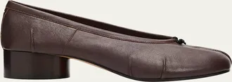 Maison Margiela Tabi Leather Split-Toe Ballerina Pumps
