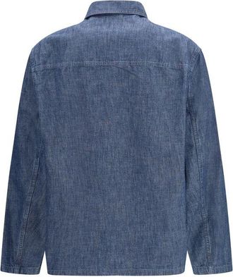 Jil Sander Mens Blue Cotton Denim Jacket Clothing