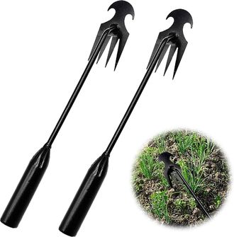 OEM Juego De 2 Desbrozadoras Manuales De Acero Inoxidable Con Mango Largo, Herramientas De Jardiner&iacute;a Para Desherbar