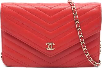 Chanel Borsa a tracolla con motivo chevron 2019 - Rosso