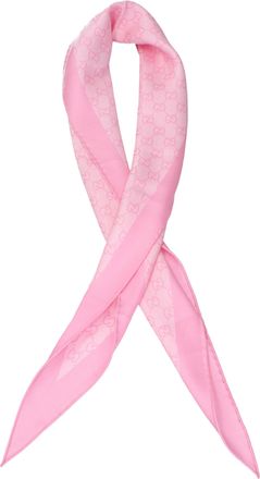 Gucci Donnas Sciarpa In Seta Rosa/Chiaro