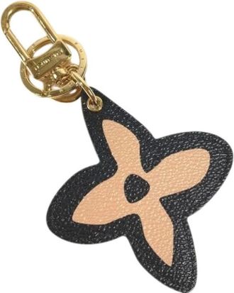Louis Vuitton Pre-owned Accessories, female, Beige, Size: ONE SIZE Pre-owned Canvas Keyring