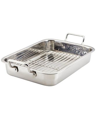 Farberware 17X12.25 Stainless Steel Roaster With Rack