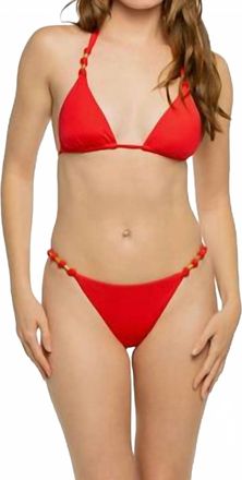 Vix Womens Paula Halter Bikini Top In Red Poppy