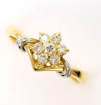 C&A Platinum Yellow Gold Yellow Gold (18K) Platinum 900 Band Ring (Pre-Owned)