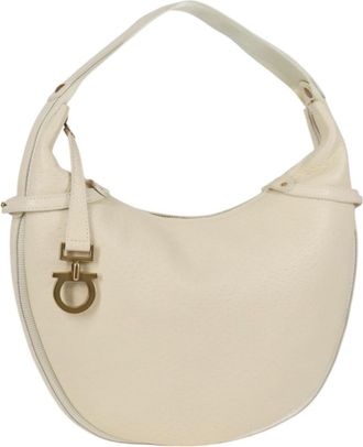 Ferragamo Gancini Hobo Leather Leather Handbag (Pre-Owned)