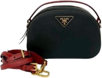 Prada Pre-owned Cross Body Bags, female, Black, Size: ONE SIZE Pre-owned Leather 2way Bag