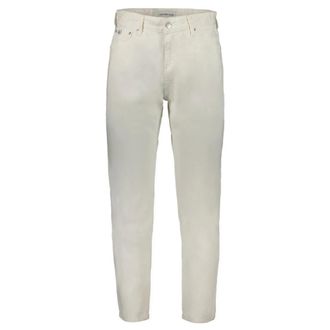 Calvin Klein Jeans, Heren, Wit, W29, Katoen, Witte Katoenen Dad Jeans met Logo