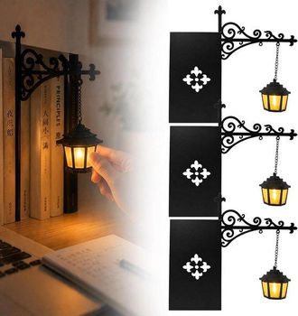 OEM Linterna De Biblioteca, Linterna De 3 Piezas, Luz Nocturna De Lectura Retro, L&aacute;mpara Led Antigua Para Rinc&oacute;n De Lectura, Tono C&aacute;lido