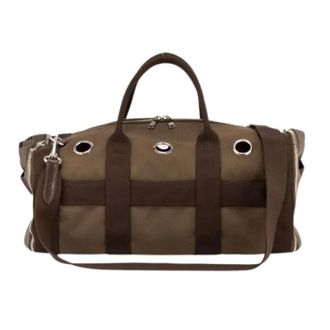 Herm&egrave;s Pre-owned Dog Carrier Bag - Dames - Pre-owned - Bruin - Maat: ONE Size Leer