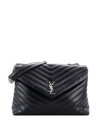 Saint Laurent Loulou Matelasse Chevron Leather Large shoulder bag - Nero