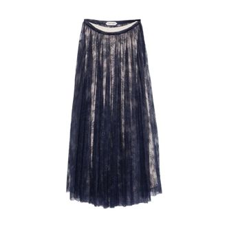 Alberta Ferretti Alberta Ferretti, Maxi Skirts, female, Blue, Size: XS Polyamide Lace Skirt