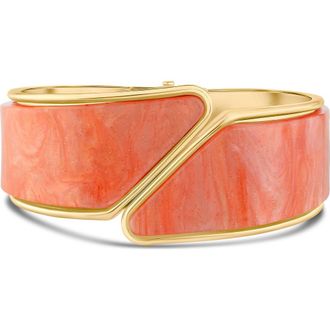 Jardin Symetrical Hinged Statement Bracelet in Peach/Gold at Nordstrom Rack