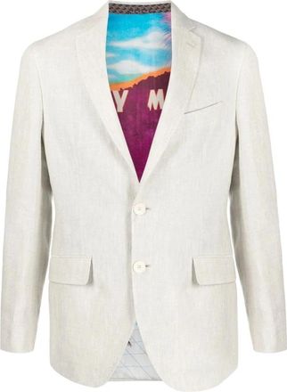 Etro Casual Blazer - Heren - Blazers - Beige - L - Leer - Jassen