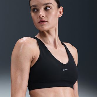 Nike Womens Universa Medium-Support Padded Sport Bra in Black | IB9830-010