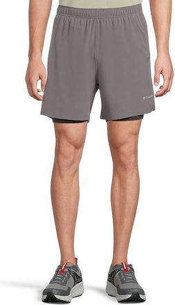 Columbia Hiketm Brief Shorts Mens Shorts City Grey : 2XL 6, Polyester/Mesh/Elastane
