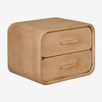 Sklum Mesita De Noche Flotante 40x30 Cm En Madera Aylin Sklum