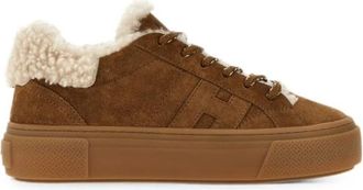 Hogan Crosswind Sneakers - Dames - Sneakers - Bruin - 39 EU - Leer - Schoenen