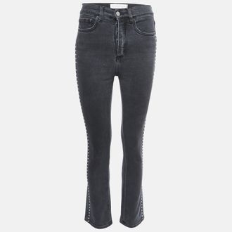 Victoria Beckham Grey Denim Studded Jeans S Waist