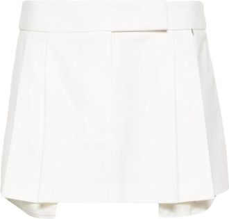 Nissa low-rise pleated miniskirt - women - Spandex/Elastane/Polyester/Viscose - 36 - White