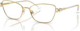 Swarovski 55mm Rectangle optical glasses in Gold at Nordstrom