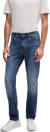 HUGO BOSS Mens Slim Fit Five Pocket Jeans in Navy 419 - Blue - Size 36W/30L