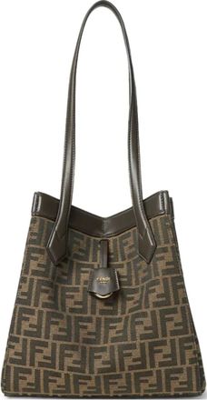 Fendi medium Origami tote bag - women - Leather/Cotton/Polyester - OS - Brown