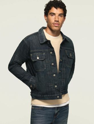 Lucky Brand Mens Selvedge Denim Jacket