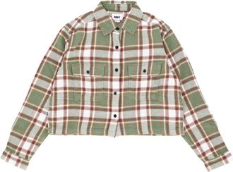 Obey Geruite Flanellen Overhemd Lange Mouw - Dames - Overhemden - Veelkleurig - XS - Katoen - Overhemden