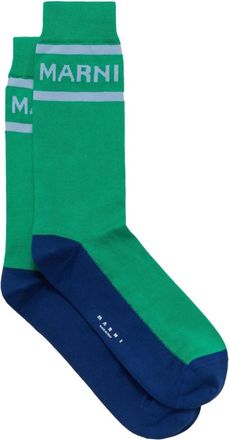 Marni Sokken met logo-intarsia en kleurblokken