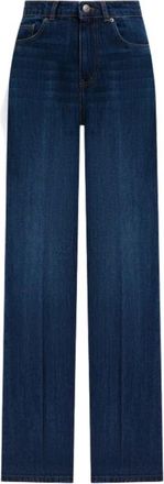 Twinset High Waist Straight Jeans - Dames - Regular Fit Jeans - Blauw - W28 - Katoen - Jeans