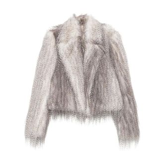 Giuseppe Di Morabito Faux Fur & Shearling Jackets, female, Gray, Size: S Stylish Faux Fur Shearling Jackets