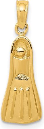 Diamond2Deal 10k Yellow Gold 3D Scuba Flipper Pendant