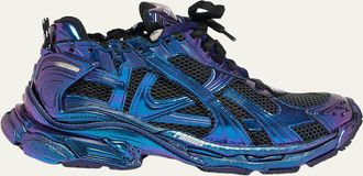 Balenciaga Mens Runner Iridescent Low-Top Sneakers