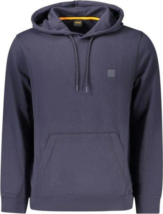 HUGO BOSS Hoodies & sweatvesten, Heren, Blauw, S, Katoen, Katoenen Gebreide Trui