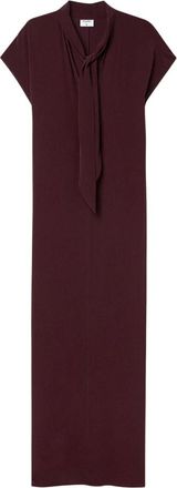 Filippa K Lange Jurk met Strik in de Nek - Dames - Maxi kleedjes - Rood - S - Kleedjes