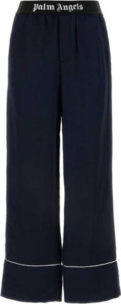 Palm Angels Navy Blue Wide Leg Pjama