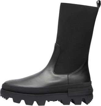 Moncler Neue Chelsea High Boots - Dames - Chelseaboots - Zwart - 36 EU - Leer - Schoenen