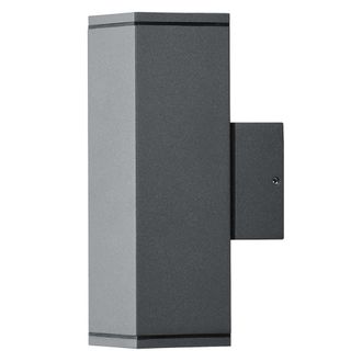 Konstsmide L&aacute;mpara Led De Pared Monza Doble Cuadrada Gris Oscuro Konstsmide