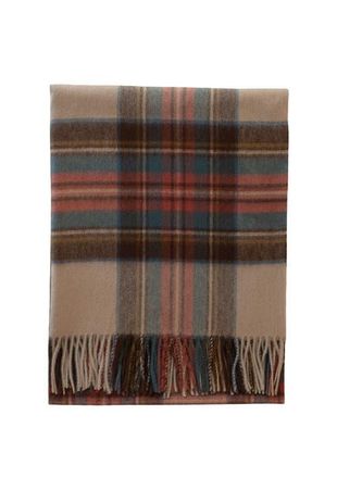 TBCo Lambswool Tartan Throw Blanket in Stewart Dress Antique at Nordstrom, Size Large